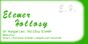 elemer hollosy business card